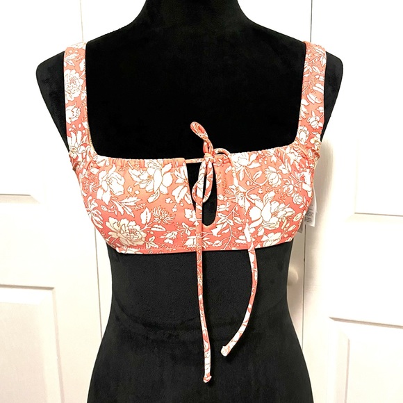 JCrew Swim Tie Front Square Neck Bikini Top Sz XS - Picture 3 of 14